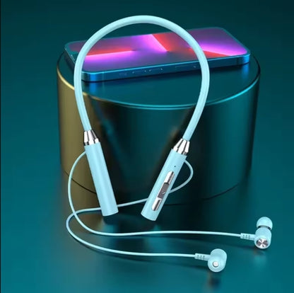 Magnetic Neckband Bluetooth Earphones – Wireless Sports Headphones with HD Sound & Built-in Mic