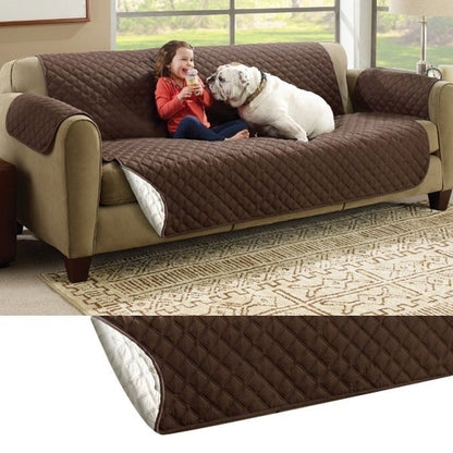 Triple Seat Sofa Cover, Washable and Reversible Coach Coat Protector, Soft Fabric Furniture Cover