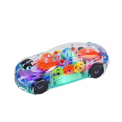 Transparent Kids Toys 3D Concept Super Car, Toy Cars for Kids 2 Years Age Plus, 360 Degree Rotation