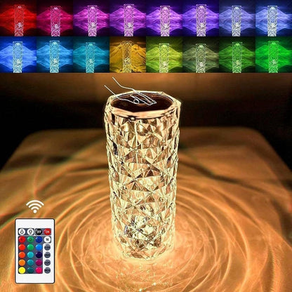 Crystal Table Lamp USB Charging Touch Lamp