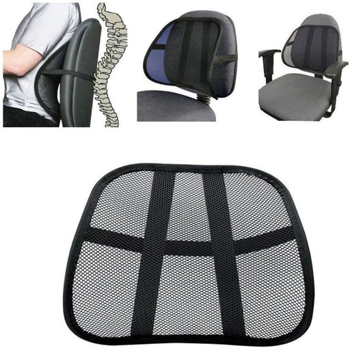 Cushion Mesh Back Lumbar Support New Car Office Chair Truck Seat Black