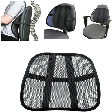 Cushion Mesh Back Lumbar Support New Car Office Chair Truck Seat Black