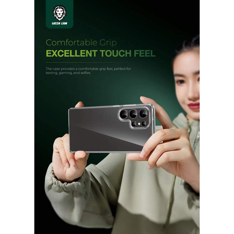 Green Lion Crystal Clear Case for Samsung Galaxy S25 ULTRA , Polycarbonate Case, Anti Fingerprint & Anti Yellowing, Precise Cutouts, HD Clarity, Daily Protection, Eco-Friendly Material - Clear