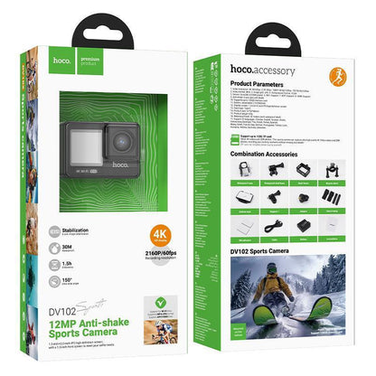Hoco DV102 (4K / 12MP 2160p 60FPS / WIFI ) EIS Anti-Shake Action Camera