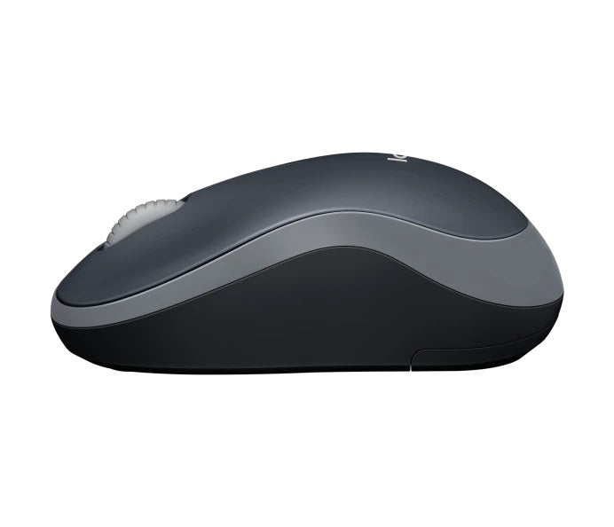 Logitech M185 Wireless Mouse USB for PC Windows, Linux, Grey And Black with Ambidextrous Design
