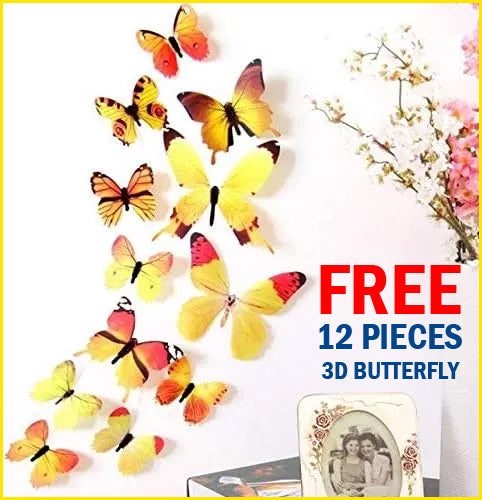 FREE 12 PCS 3D BUTTERFLY WITH Complete Set 125-Piece Premium Blue Balloon Garland Kit for Party Decoration, Unisex Balloon Arch Set for All Ages