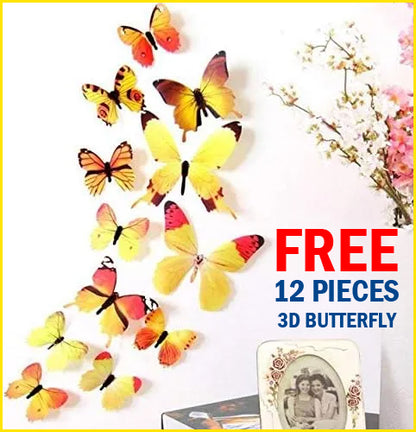 FREE 12 PCS 3D BUTTERFLY WITH Complete Set 125-Piece Premium Blue Balloon Garland Kit for Party Decoration, Unisex Balloon Arch Set for All Ages