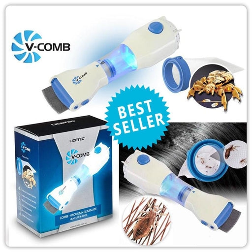 Painless Lice Removal with Electric Vacuum Comb Automatic Dandruff and Lice Tretment Device
