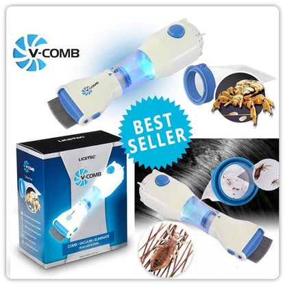 Painless Lice Removal with Electric Vacuum Comb Automatic Dandruff and Lice Tretment Device