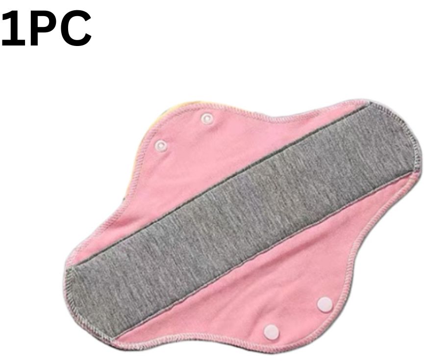 3Pcs Reusable Menstrual Pads – Washable Leakproof Fabric Liners for Periods & Light Incontinence