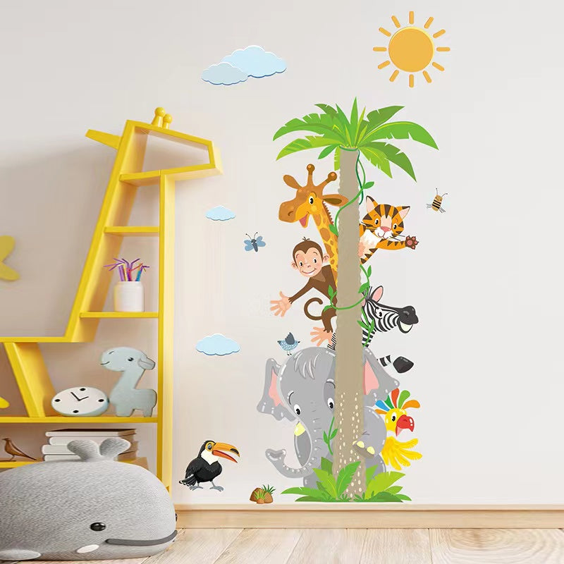 Hiding Animals Tree Home Decoration star baby children cartoon bedroom room decor wall stickers removable kids nursery decal sticker Wall Decoration Stickers wall deco Mickey Balloonids