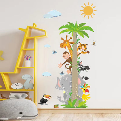 Hiding Animals Tree Home Decoration star baby children cartoon bedroom room decor wall stickers removable kids nursery decal sticker Wall Decoration Stickers wall deco Mickey Balloonids