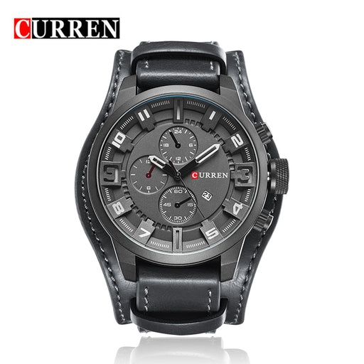 CURREN 8225 Men's Luxury Leather Strap Date Wrist Watch