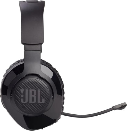 JBL Free WFH Wireless, Over Ear Headset with Detachable Voice-Focus Noise Cancelling Mic, Lossless & Low-lag 2.4GHz USB Dongle for Work from Home, Conference Calls, Online Learning & Teaching