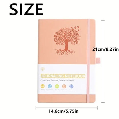 Elastic Strap Journal Notebook Office Work Planner Faux Leather Solid Color Business Notebook