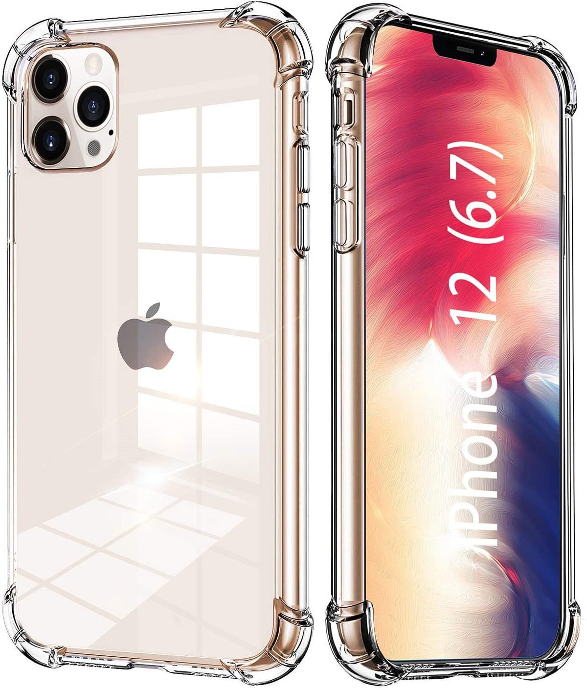 Transparent Soft Silicone Anti-Shock Bumper Case for IP 12 Series