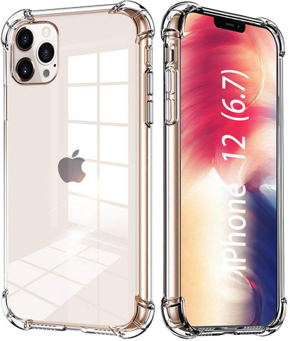 Transparent Soft Silicone Anti-Shock Bumper Case for IP 12 Series