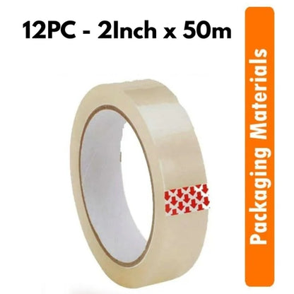 "Cello Tape Clear 1"" Inch & 2'' Inch 50M & 100M High Quality Packaging Tape 1PC PACK and 12 PC PACK