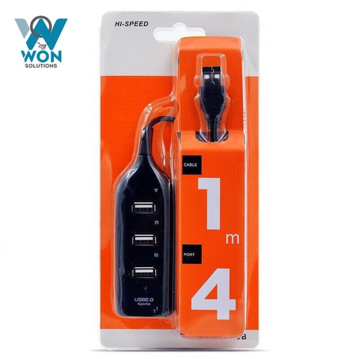 4-Port High-Speed USB 2.0 Hub with 1M Charging Cable