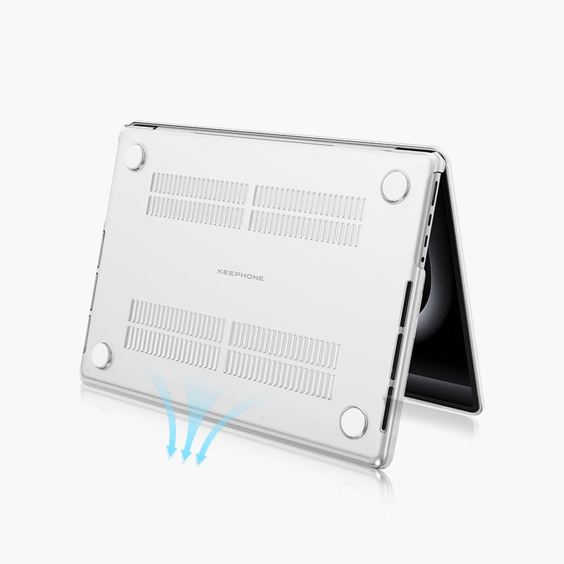 KEEPHONE VOCOO CRYSTAL Clear Case For MacBook Air 13.6" (2022-2025) Shatterproof Anti-Yellowing Ultra- Slim PC Case