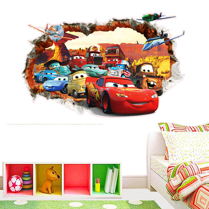 McQueen Wall Sticker Cartoon 3D Effect Decorative Wall Decal Home Decor Gifts for Kids Rooms Nursery room wall decoration children toys kids stickers