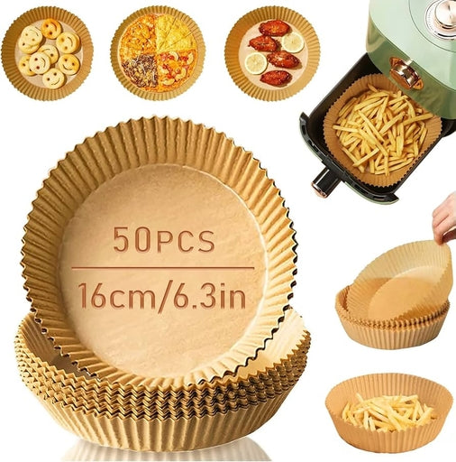 Baking Paper for Air Fryer Oil-Proof Water-Proof Parchment for Baking Roasting Microwave [50Pcs]