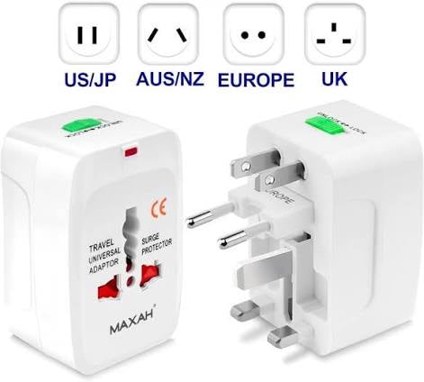 Travel Adapter Universal Worldwide All-in-One - Power Plug Adapter for Travel