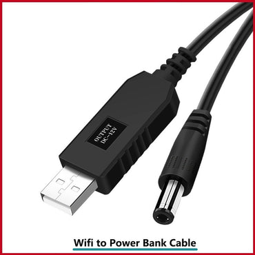 WiFI ROUTER to Powerbank Cable Converter USB 5V to 12V USB Connector Router Modem Adaptor