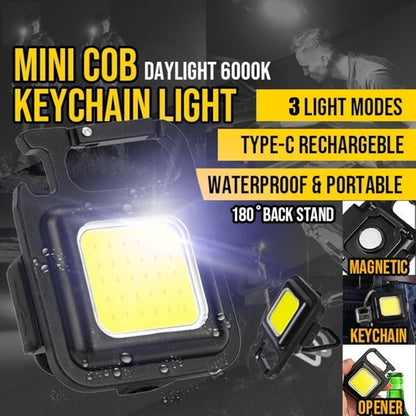 Mini USB Rechargeable XPE + COB LED Flashlight – 3 Modes