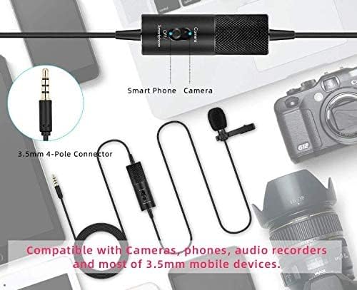 YANMAI R955S Lavalier Condenser Microphone for Camera Mic for Audio Recording