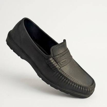 Men's Waterproof Loafers - Synthetic Rubber Slip-on Casual & Formal Shoes Black