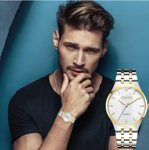 BAISHENG Thin Quartz Watch Couple Watches Steel Band Men's Watch Women's Watch Brand Cross-Border