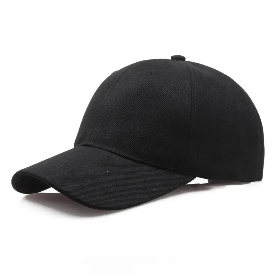 Premium Black Baseball Cap for Men & Women | High-Quality Street Style Fashion Hat