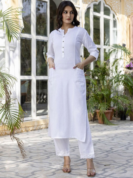 Women Regular Pure Cotton Kurta with Palazzos