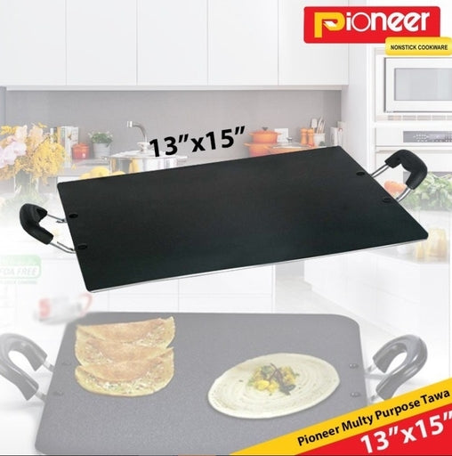 Pioneer Rectangular Multi-Purpose Tawa – Non-Stick Griddle for Grilling, Roti, Dosa & More
