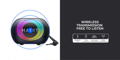 HAVIT® SK885BT Colorful RGB Light Wireless Waterproof Speaker