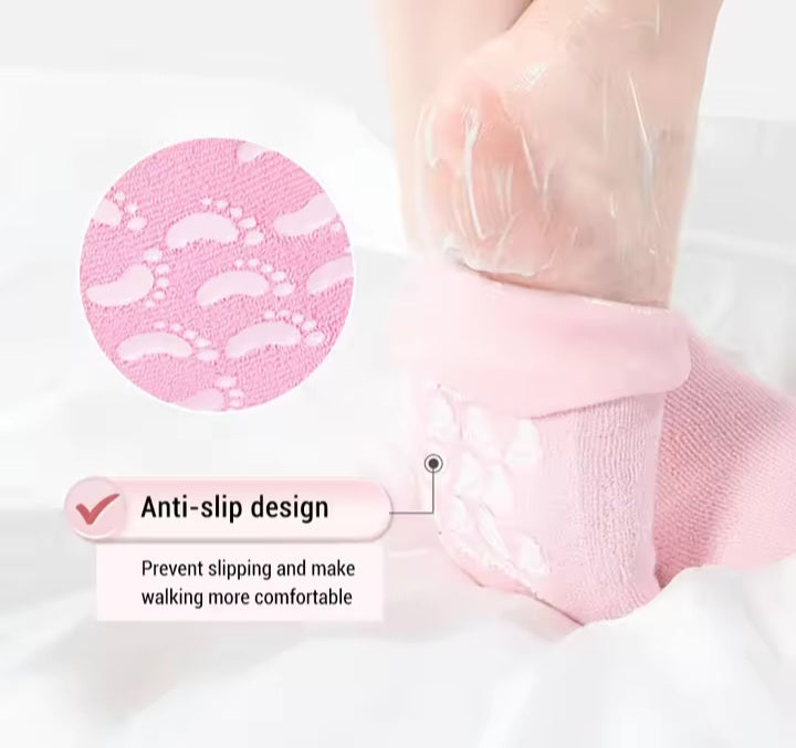 Moisturizing Gel Socks Foot Care Gel Moisturizing Silicone Socks & Gloves Non Slip Heel Socks