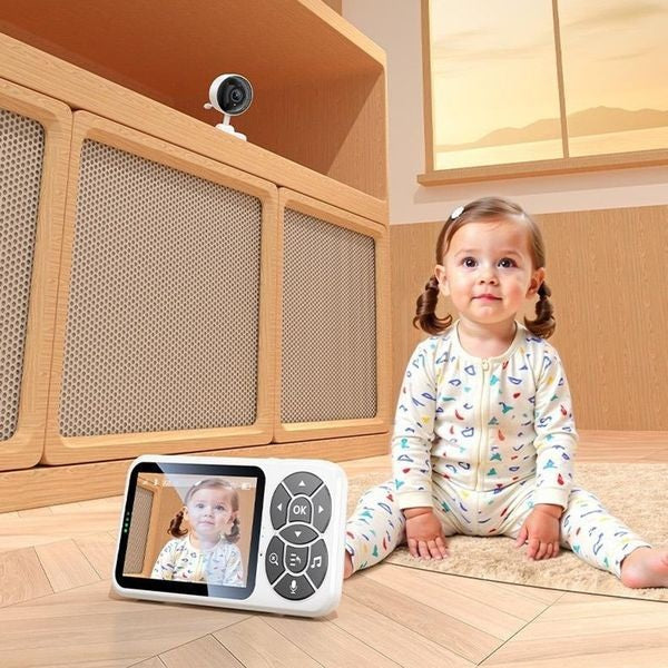 YESIDO KM26 Baby Monitor Night Vision Wireless Wifi Camera & 3.5inch Large Screen Monitor with Temperature Detection Crying Detention Feeding Reminder & Music Playback