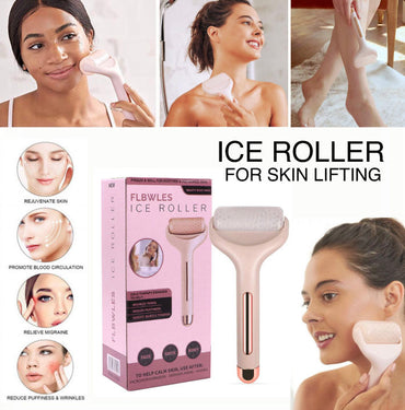 Flawless Face Ice Roller Massager | Skin Lifting Tool for Wrinkle & Pain Relief