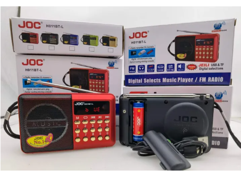 JOC Radio Bluetooth with Rechargeable Batteries and USB Cable Ultra Sound