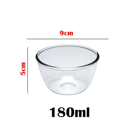 Classic Transparent Glass Bowl for Mixing /Serving-Sauce,Soup, Snacks, Fruits (3 Sizes- 405Ml,180ml)