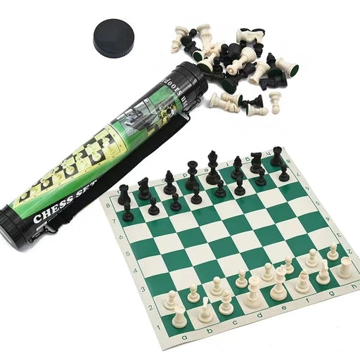 Travel Chess Set with Chess Board ( 42 X 42 Cm) Outdoor Sports Chess Games Shoulder Straps