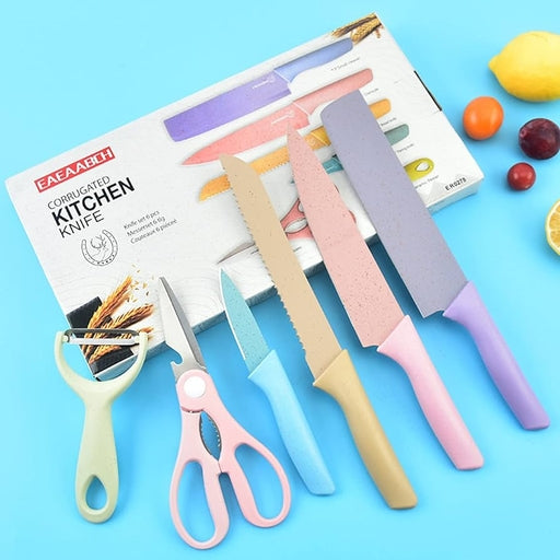 Colorful 6-Piece Kitchen Knife Set | Non-Stick High Carbon Stainless Steel