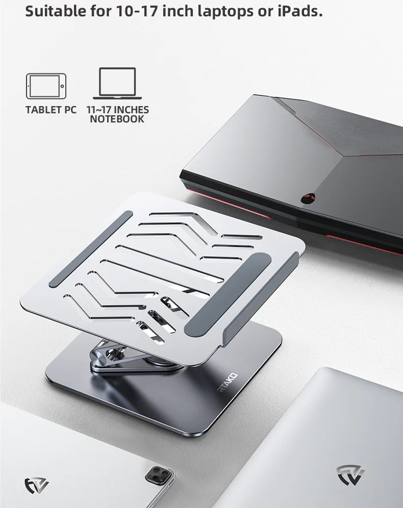 RTAKO RS-CP84S Laptop Stand 3-Level Adjustable Laptop Stand With 360 3D Roating Base