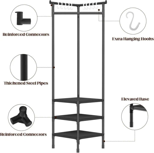 Corner Coat Rack Freestanding