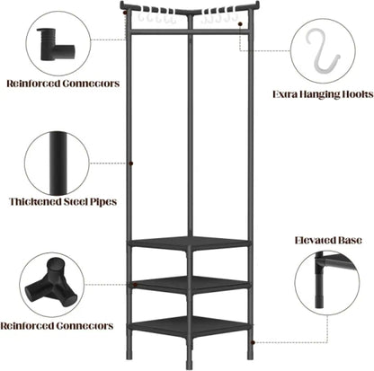 Corner Coat Rack Freestanding