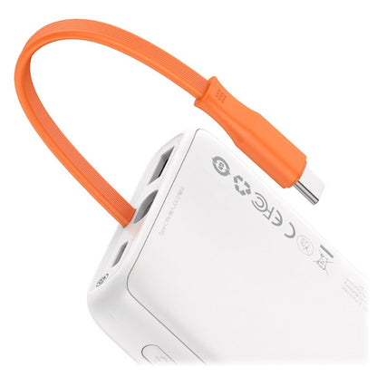 Baseus Block Digital Display Quick Charge Power Bank with Built-in Type-C Cable - 22.5W