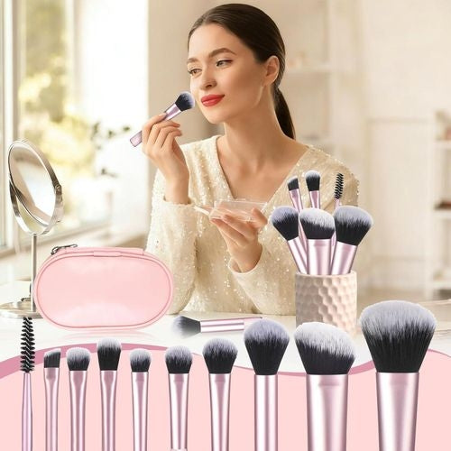 10 Pcs Makeup Brush with Pouch