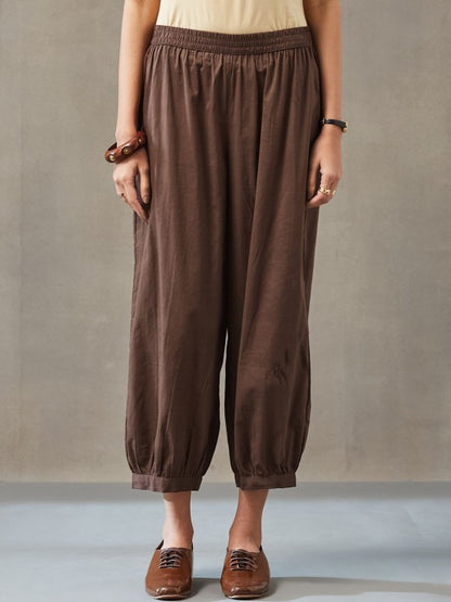 Structured Women Regular Pure Cotton Kurta with Harem Pants