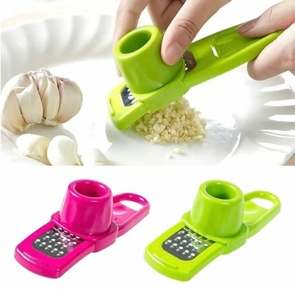 Garlic Crusher Multi Functional Manual Ginger Garlic Grinding Grater Cutter Utensils Garlic Peeler